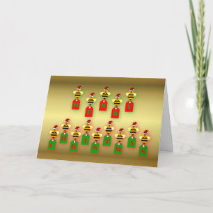 Honey bee Christmas card Italian honey bee apiary