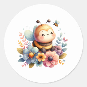 Honey Bee Classic Round Sticker