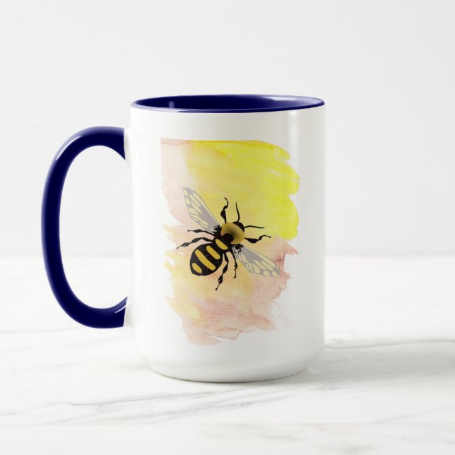 Honey Bee Coffee Mug - Nature Lovers Gift (Left)