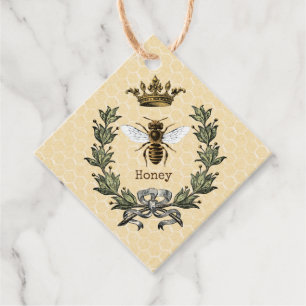 Honey Bee Crown and Wreath Favor Tags