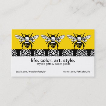 Honey Bee Custom Business Card by ArtColorLifeStyle at Zazzle