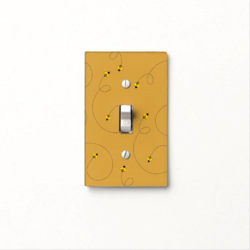 Honey Bee Dance Satin Gold Light Switch Cover