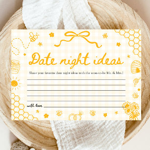Honey Bee Date night ideas Bridal Shower Game Invitation