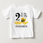 Honey Bee-day Birthday Baby T-shirt at Zazzle