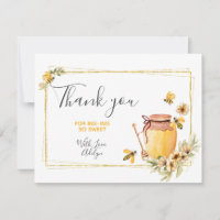 Honey Bee-Day Birthday Thank You Card