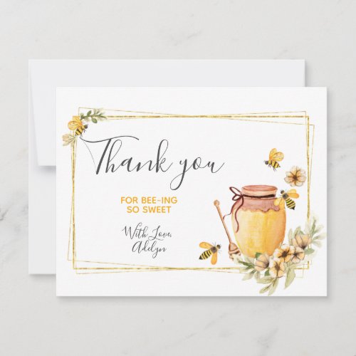 Honey Bee_Day Birthday Thank You Card