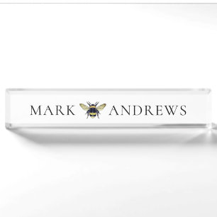 Honey Bee Desk Name Plate