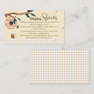 Honey Bee Display Shower Baby Shower Enclosure Card