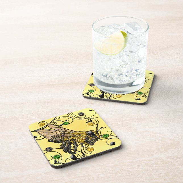 Honey Bee Drink Coaster (Right Side)
