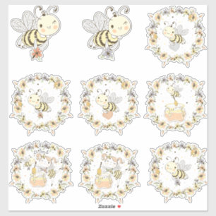 Honey Bee Fairy Nursery Cartoon Sticker