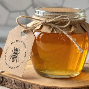 Honey Bee Family Name Vintage Rubber Stamp