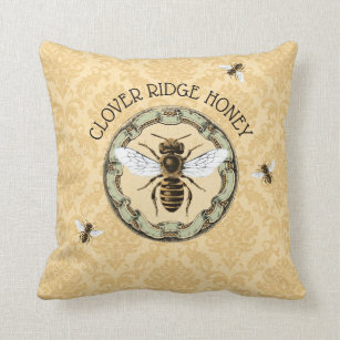 Beekeeper Honey Queen Comb Hive Bee Lover Graphic Papa Funny Bee Beekeeping Honey Apiary Graphic Throw Pillow Multicolor 18x18 