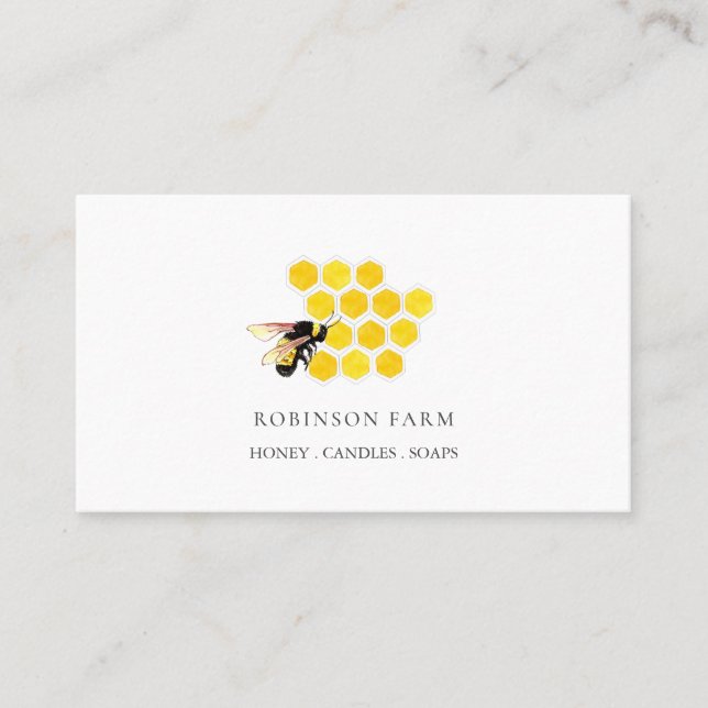 Honey bee farm logo  Business Card (Front)