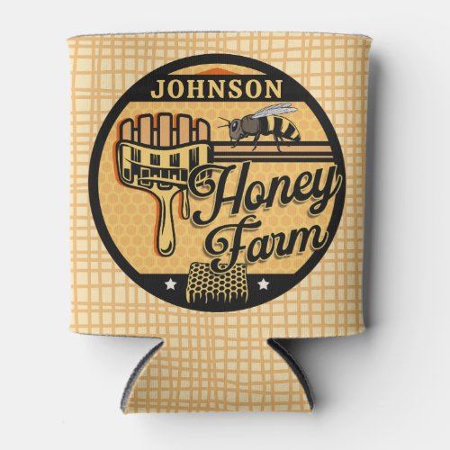 Honey Bee Farm Personalized NAME Sweet Beehive Can Cooler