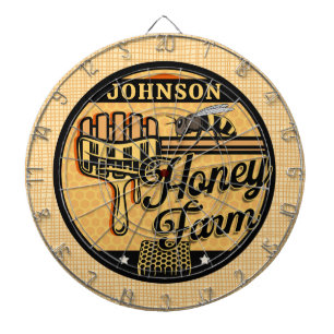 Honey Bee Farm Personalized NAME Sweet Beehive Dart Board
