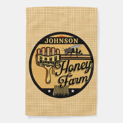 Honey Bee Farm Personalized NAME Sweet Beehive Garden Flag
