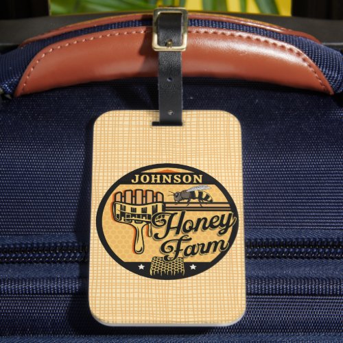Honey Bee Farm Personalized NAME Sweet Beehive Luggage Tag