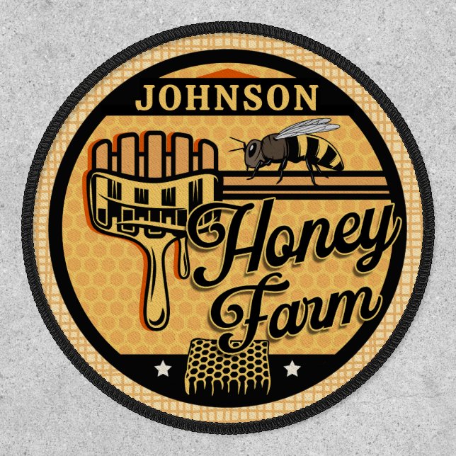 Honey Bee Farm Personalized NAME Sweet Beehive Patch (Front)