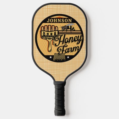 Honey Bee Farm Personalized NAME Sweet Beehive Pickleball Paddle
