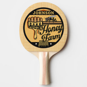 Honey Bee Farm Personalized NAME Sweet Beehive Ping Pong Paddle