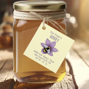 Honey Bee Farm Yellow Lavender Favor Tags
