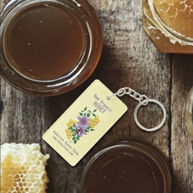 Honey Bee Farm Yellow Lavender  Keychain (Creator Uploaded)