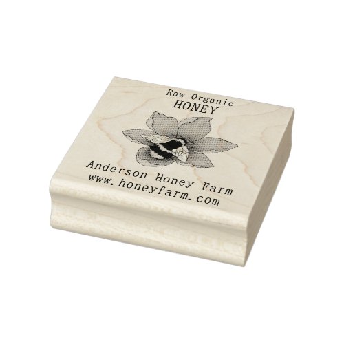 Honey Bee Farm Yellow Lavender  Rubber Stamp