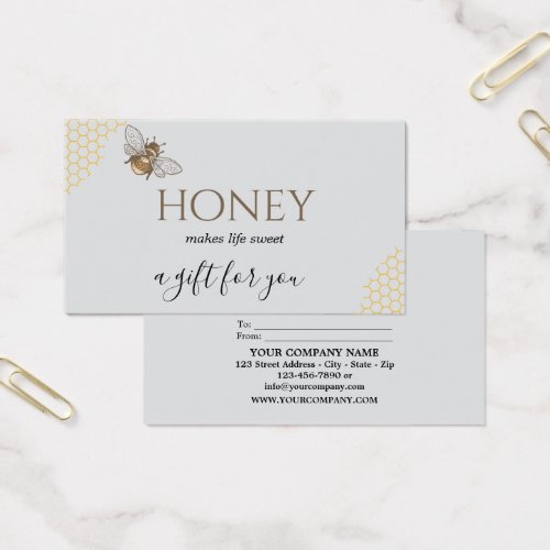 Honey Bee Farmers Market Gift Certificate