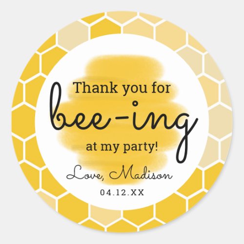 Honey Bee Favor Tag  Thank you for Bee_ing