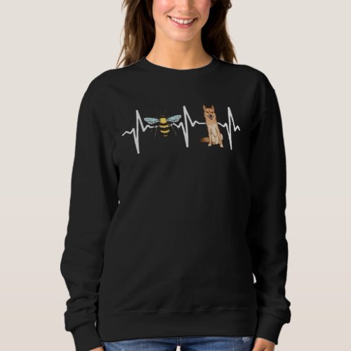 Honey Bee Finnish Spitz Heartbeat Dog Sweatshirt