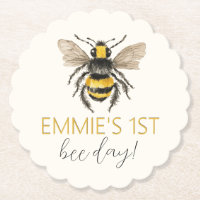 Honey Bee First Birthday Coasters