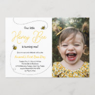 Honey Bee First Birthday Invitation