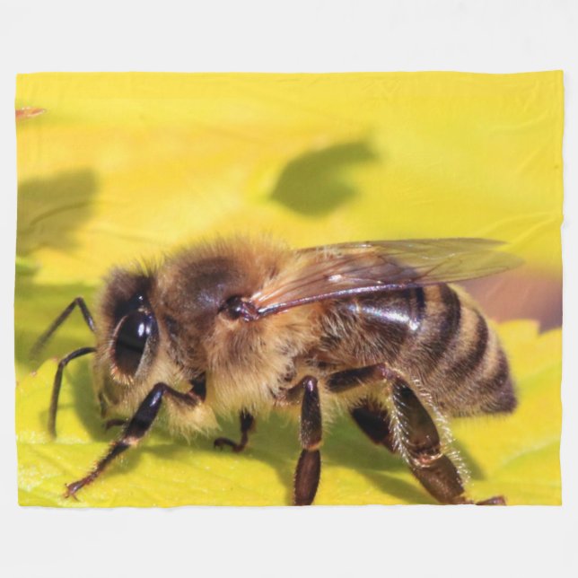HONEY BEE FLEECE BLANKET (Front (Horizontal))