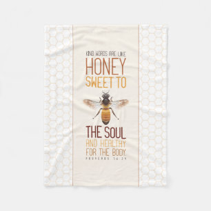 Honey Bee Fleece Blanket