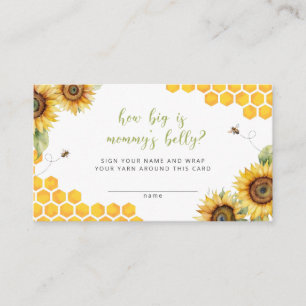 Honey Bee Floral How Big Is Mommy's Belly Game Enclosure Card