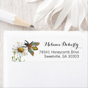 Honey Bee Floral Mommy to Bee Address Label