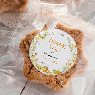 Honey Bee Floral Sticker Labels Birthday