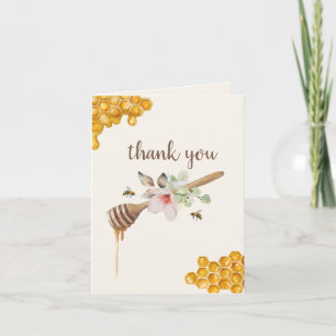 Honey Bee Floral Wand Baby Shower Thank You