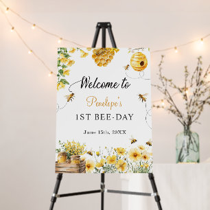 Honey Bee Flower Birthday Baby Shower Foam Board