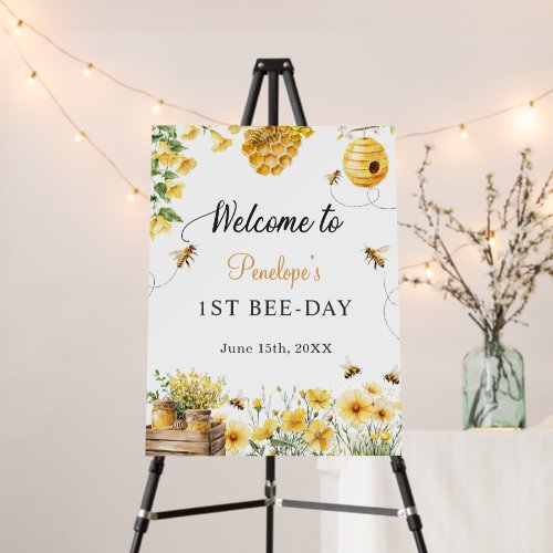Honey Bee Flower Birthday Baby Shower Foam Board