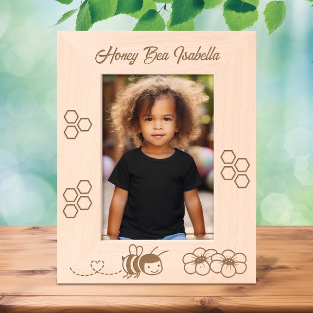 Honey Bee Flowers 5x7 Engraved Frames (Creator Uploaded)