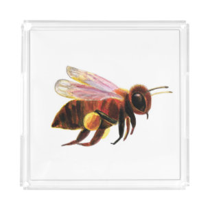 Honey Bee Flying Acrylic Tray
