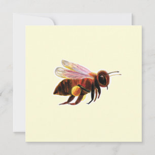 Honey Bee Flying   Card