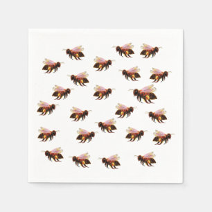 Honey Bee Flying  Napkins
