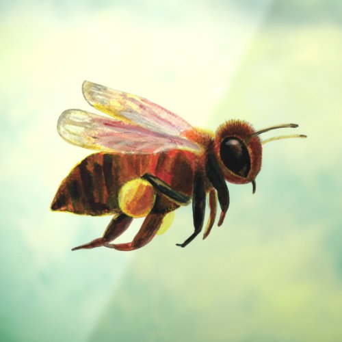 Honey Bee Flying  Window Cling