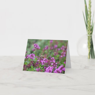 Honey Bee Gathering Nectar Thank You Card