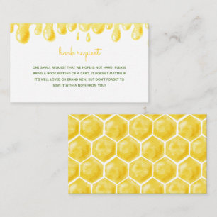 Honey Bee Gender Neutral Baby Shower Book Request Enclosure Card