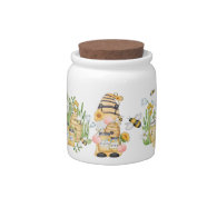 Honey Bee Gnome Candy Jar