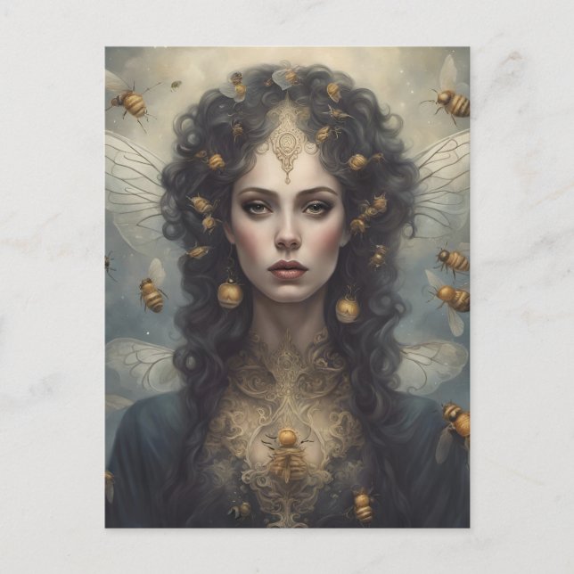 Honey Bee Goddess Postcard (Front)