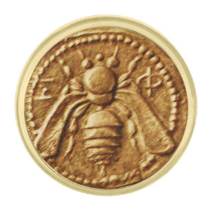 HONEY BEE GOLD FINISH LAPEL PIN